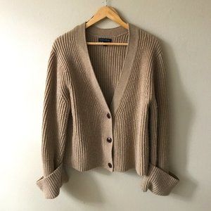Cashmere merino tan cardigan from Banana Republic - talia cardigan